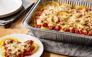 Cheese Ravioli with Marinara or Meat Sauce (Serves 4 – 6)